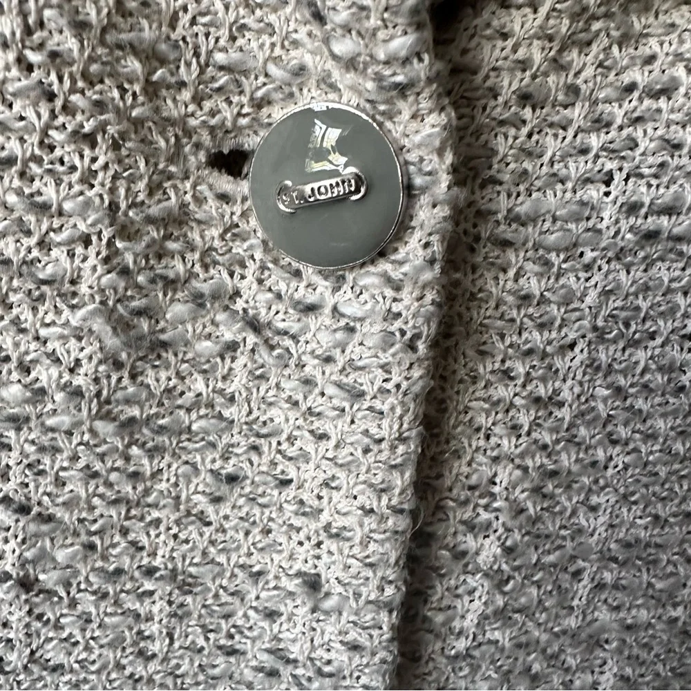 St John Collection Knitted Jacket Cream Size 14 Wool - Picture 5 of 8